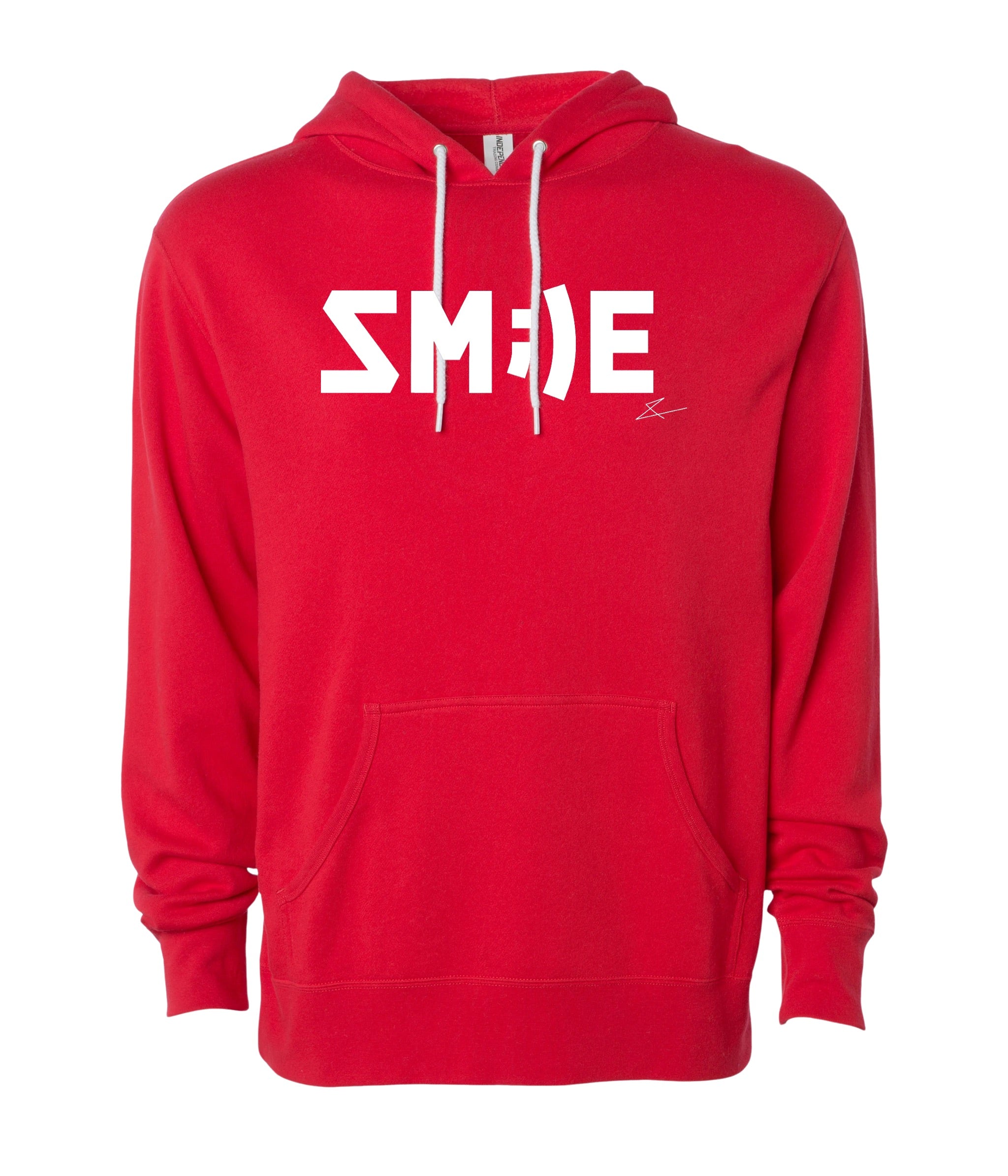 Red best sale independent hoodie